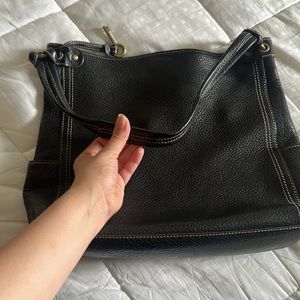 Fossil black over the shoulder Hobo Leather purse